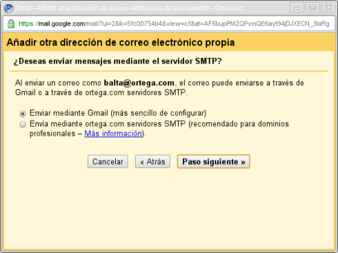 enviar desde gmail